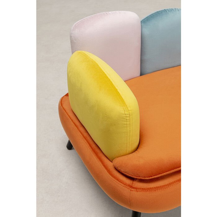 
KARE DESIGN Diva Orange katte- og hundeseng - oransje og multifarget fløyelsstoff, stål
