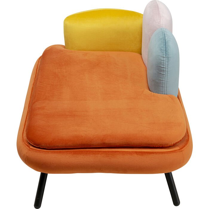 
KARE DESIGN Diva Orange katte- og hundeseng - oransje og multifarget fløyelsstoff, stål
