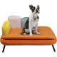 
KARE DESIGN Diva Orange katte- og hundeseng - oransje og multifarget fløyelsstoff, stål

