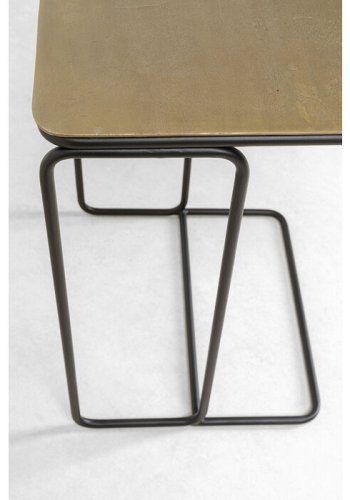 KARE DESIGN Diego sidebord - messing/bronze aluminium  og stl (st af 2)