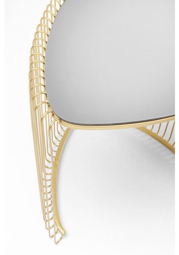 KARE DESIGN Wire Triangle Gold sidebord, trekantet - spejlglas og guld stl (st af 2)