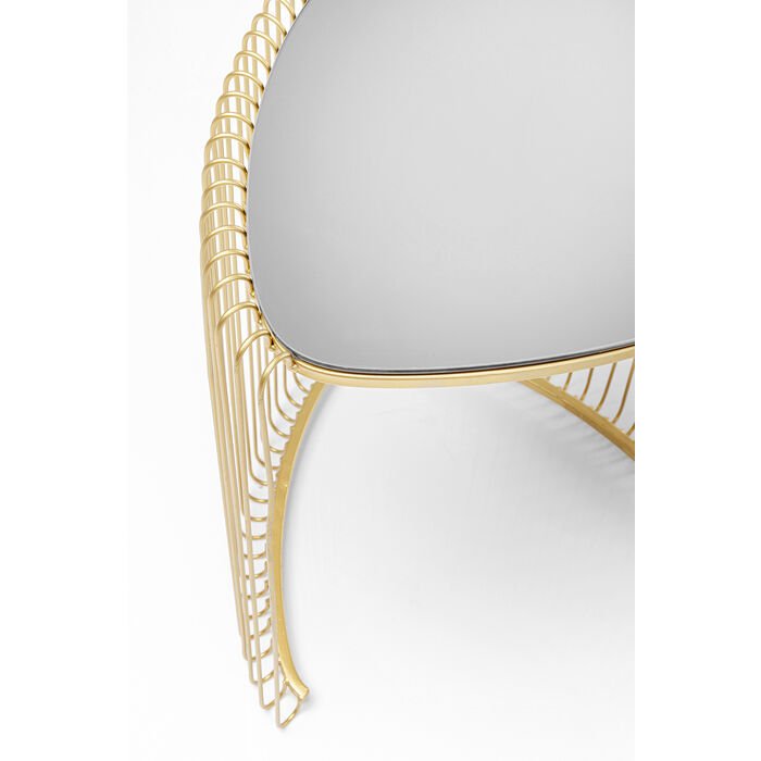 KARE DESIGN Wire Triangle Gold sidebord, trekantet - spejlglas og guld stl (st af 2)