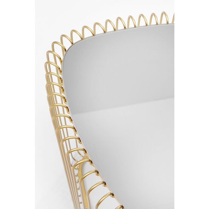KARE DESIGN Wire Triangle Gold sidebord, trekantet - spejlglas og guld stl (st af 2)