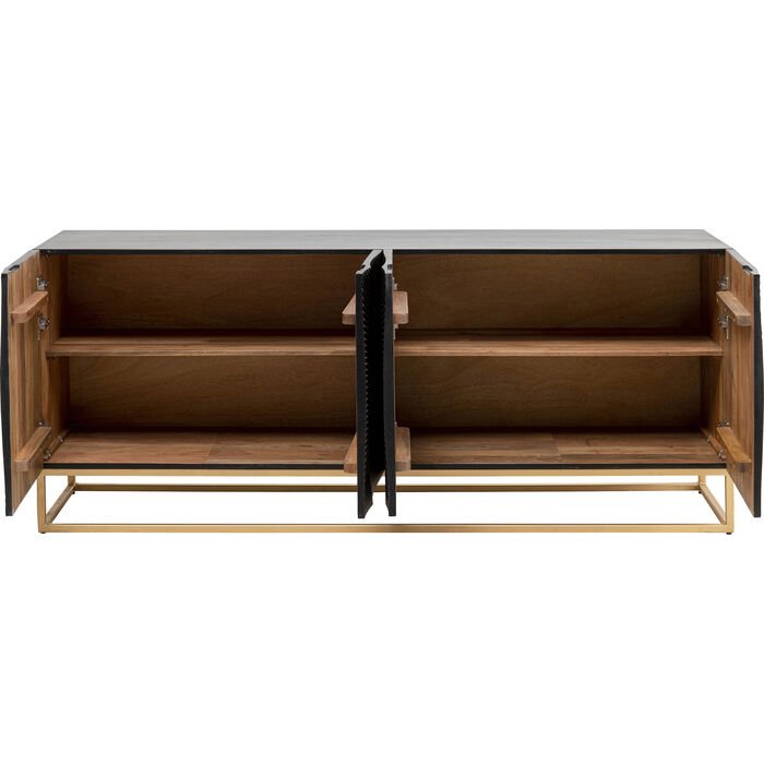 KARE DESIGN Madeira sknk, m. 2 lger og 1 hylde - MDF og gyldent stl (177x45)