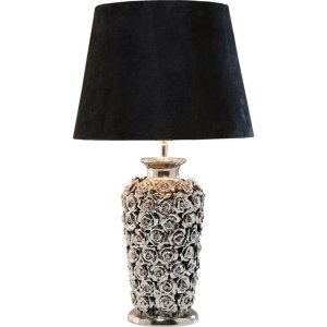 KARE DESIGN Rose Multi bordslampa - svart velour och silver keramik