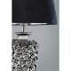 KARE DESIGN Rose Multi bordlampe -  sort velour og slv lertj