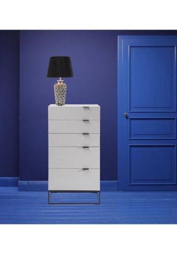 KARE DESIGN Rose Multi bordlampe -  sort velour og slv lertj