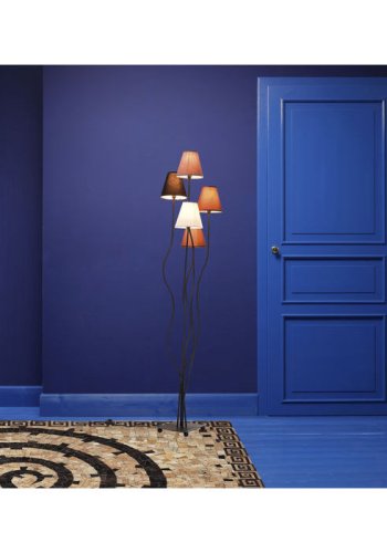 KARE DESIGN Fleksibel Mokka Cinque gulvlampe - flerfarget stoff og stl