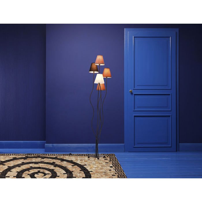 KARE DESIGN Fleksibel Mokka Cinque gulvlampe - flerfarget stoff og stl