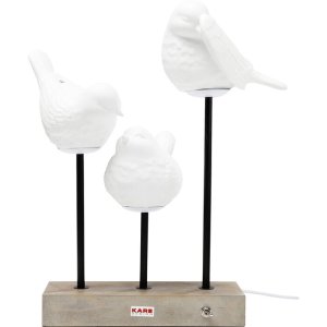KARE DESIGN Animal Birds LED bordslampa - vitt porslin och betong