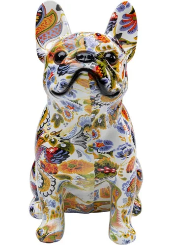 KARE DESIGN Fransk bulldog figur - flerfarget polyresin
