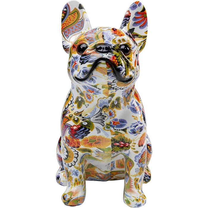 KARE DESIGN Fransk bulldog figur - flerfarget polyresin