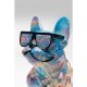 KARE DESIGN Hund med solbrillefigur - flerfarget polyresin