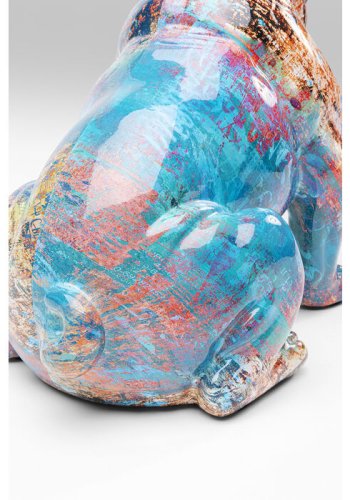 KARE DESIGN Hund med solbrillefigur - flerfarget polyresin