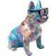 KARE DESIGN Hund med solbrillefigur - flerfarget polyresin