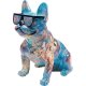 KARE DESIGN Hund med solbrillefigur - flerfarget polyresin