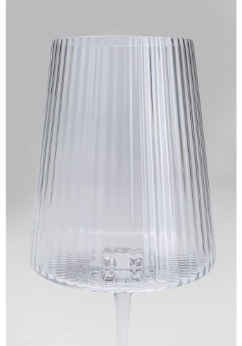 KARE DESIGN Riffle vinglass, med riller - klart glass (H:25)