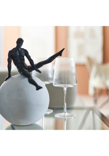 KARE DESIGN Riffle vinglass, med riller - klart glass (H:25)