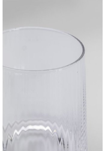 KARE DESIGN Tumbler Riffle drikkeglass, med riller - klart glass (H:11)