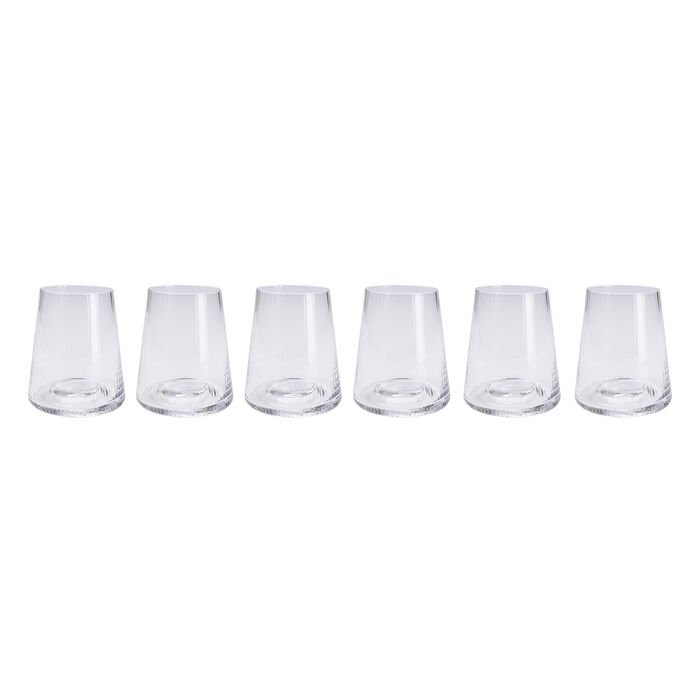 KARE DESIGN Tumbler Riffle drikkeglass, med riller - klart glass (H:11)