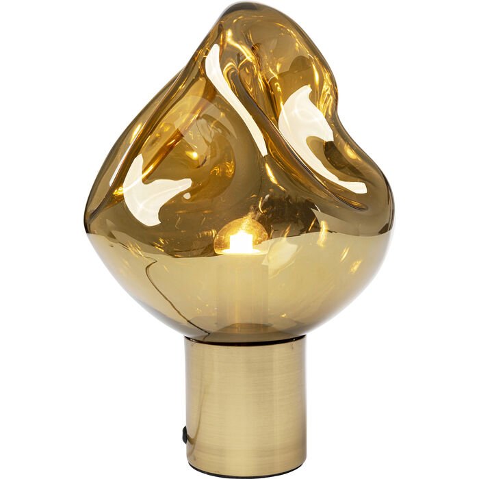 KARE DESIGN Dough bordlampe, rund - guld glas og messing stl (H:38)