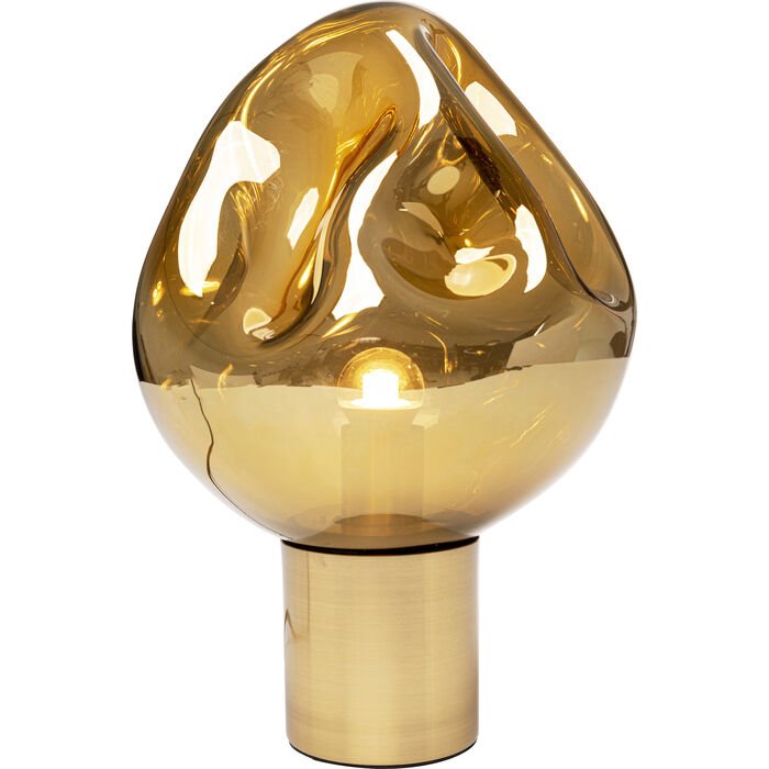 KARE DESIGN Dough bordlampe, rund - guld glas og messing stl (H:38)