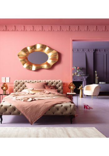 KARE DESIGN Dough bordlampe, rund - guld glas og messing stl (H:38)