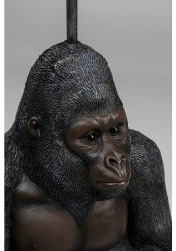 KARE DESIGN Sitting Monkey Gorilla toiletpapirholder - brun/sort polyresin (H:51)