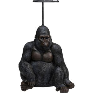 KARE DESIGN Sitting Monkey Gorilla toiletpapirholder - brun/sort polyresin (H:51)