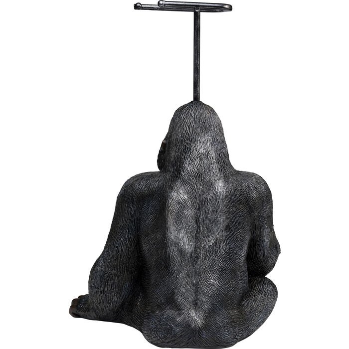 KARE DESIGN Sitting Monkey Gorilla toiletpapirholder - brun/sort polyresin (H:51)