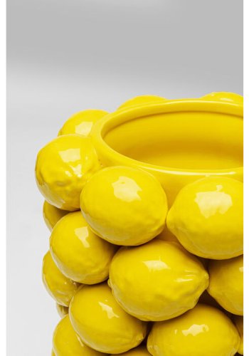 KARE DESIGN Sitronsaft vase, sylinder - gult porselen (H:43cm)