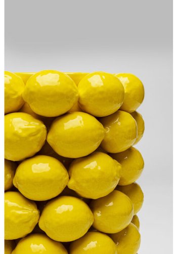 KARE DESIGN Sitronsaft vase, sylinder - gult porselen (H:43cm)