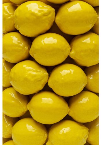 KARE DESIGN Sitronsaft vase, sylinder - gult porselen (H:43cm)