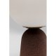 KARE DESIGN Bollie bordlampe - klar glas og rd beton cement