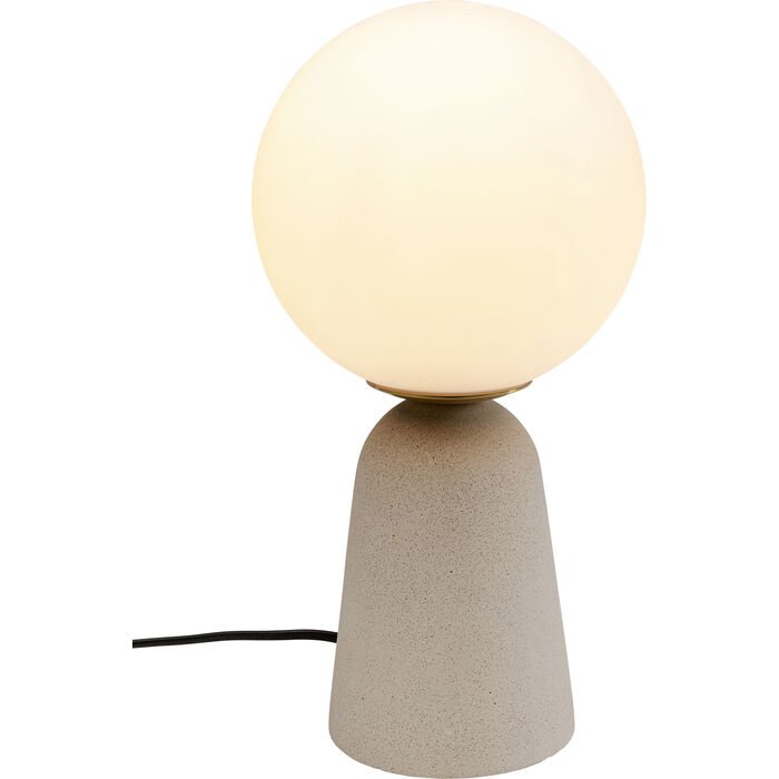 KARE DESIGN Bollie bordlampe - klar glas og beige beton cement