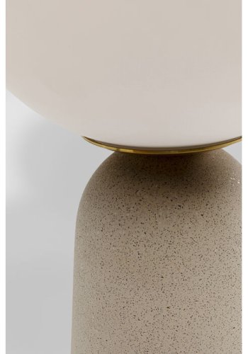 KARE DESIGN Bollie bordlampe - klar glas og beige beton cement