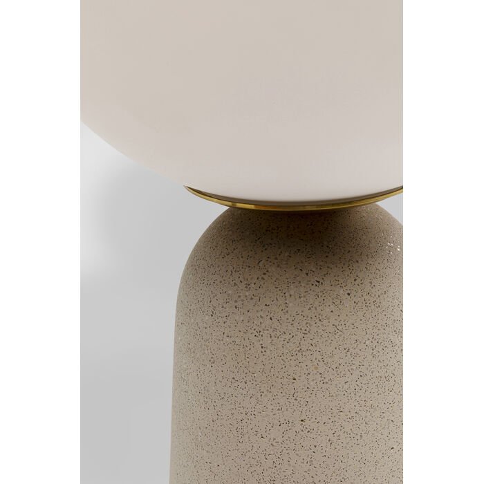 KARE DESIGN Bollie bordlampe - klar glas og beige beton cement