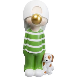 KARE DESIGN Bubble Boy figur - grn og hvid polyresin (H:82cm)