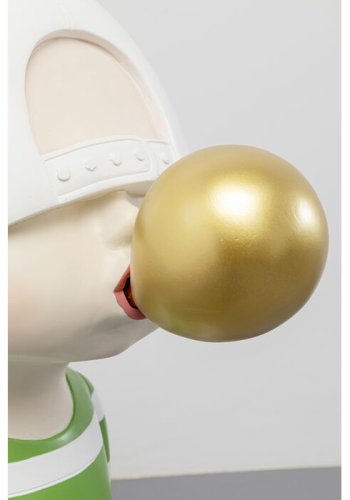 KARE DESIGN Bubble Boy figur - grn og hvid polyresin (H:82cm)