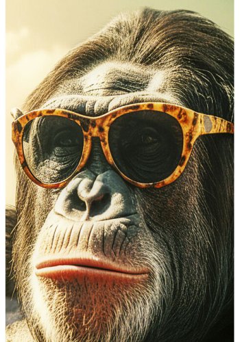 KARE DESIGN Holiday Monkey glasbillede, rektangulr - multifarvet lamineret glas (80x60)