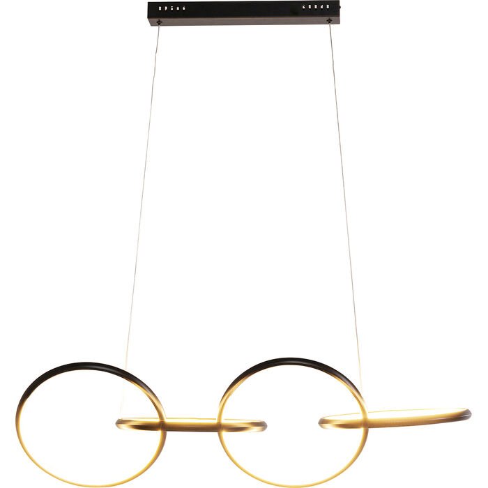 KARE DESIGN Galaxy loftlampe, LED, dmpbar, hjdejusterbar - sort aluminium og messing stl