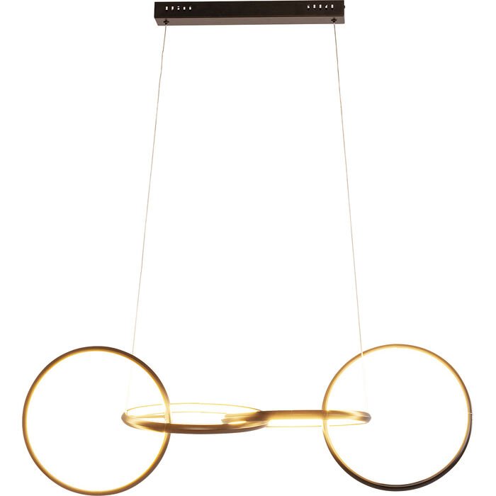 KARE DESIGN Galaxy loftlampe, LED, dmpbar, hjdejusterbar - sort aluminium og messing stl