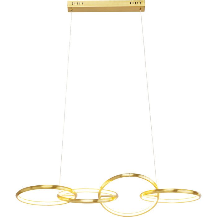 KARE DESIGN Galaxy loftlampe, LED, dmpbar, hjdejusterbar - guld aluminium og messing stl