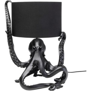 KARE DESIGN Octopus bordslampa - svart polyester och svart polyresin