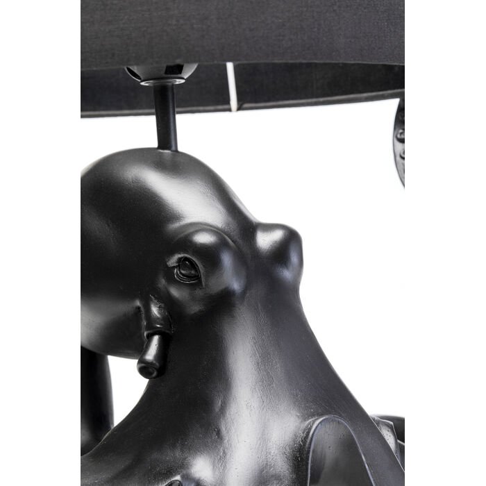 KARE DESIGN Octopus bordlampe - sort polyester og sort polyresin