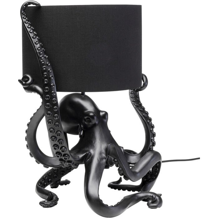 KARE DESIGN Octopus bordlampe - sort polyester og sort polyresin