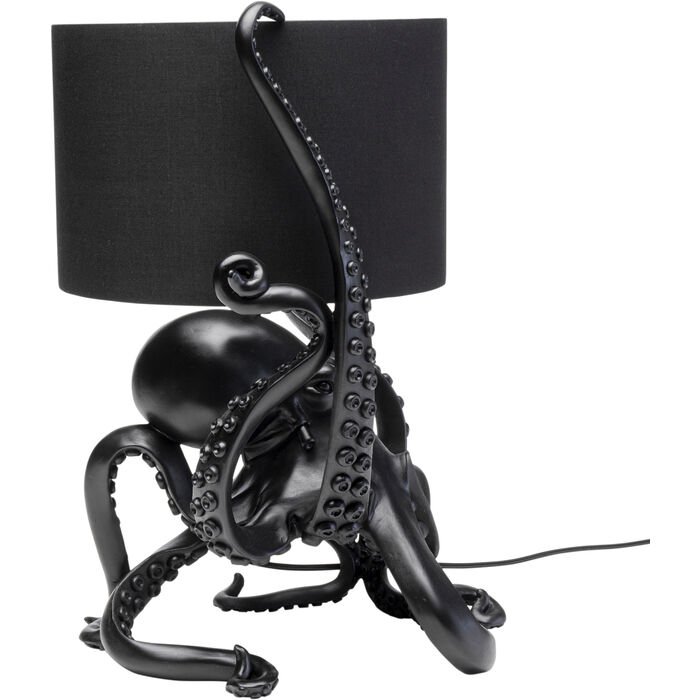 KARE DESIGN Octopus bordlampe - sort polyester og sort polyresin