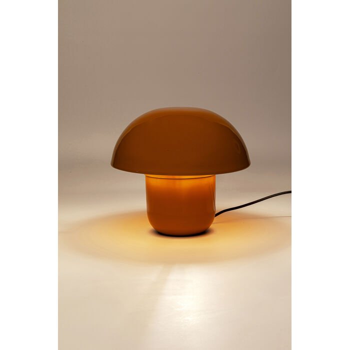 KARE DESIGN Mushroom bordlampe - gul emalje stl