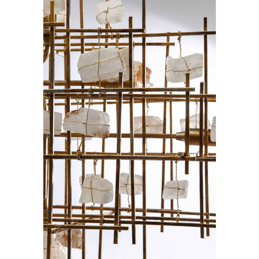 KARE DESIGN Sten Mobil Taklampa - Guldstl och Vit Sten