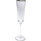 KARE DESIGN Hommage champagneglass, med struktur og gullkant, hndlaget - klart glass (H:26)